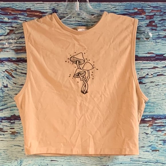 Streetwear Society Cropped Mushroom Tank Top - Picture 1 of 4